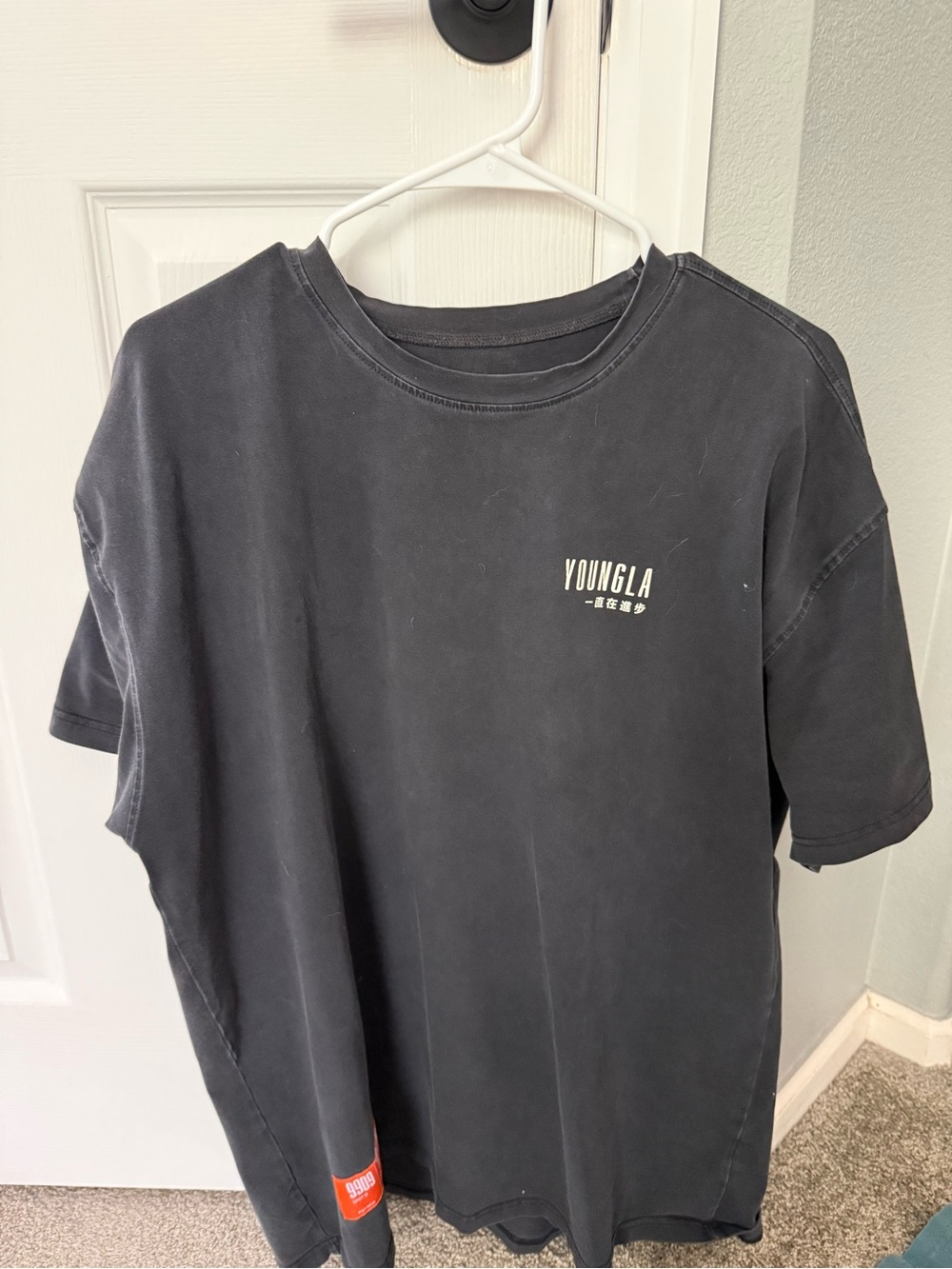 YoungLA Black Short-Sleeve Logo Tee